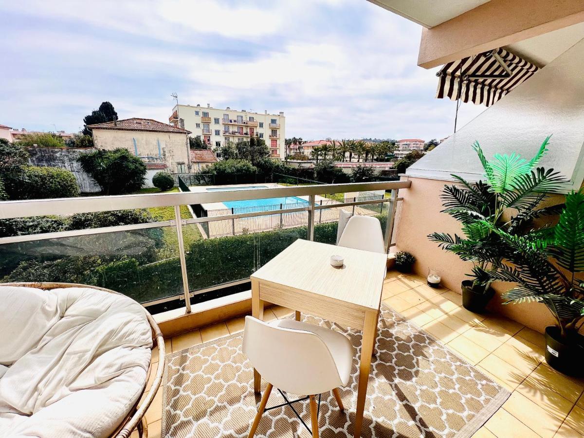 Les Palmiers - Appartement Avec Piscine Proche Plages - Wifi Et Clim アンティーブ エクステリア 写真
