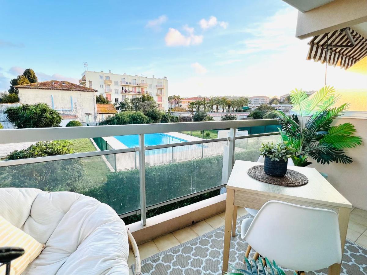 Les Palmiers - Appartement Avec Piscine Proche Plages - Wifi Et Clim アンティーブ エクステリア 写真